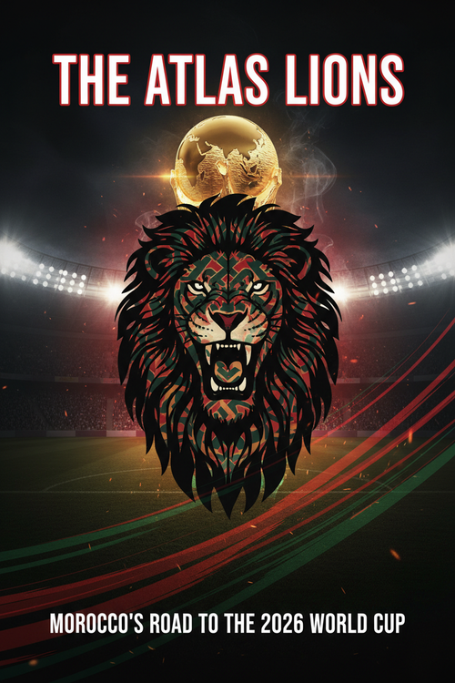 Couverture ebook Atlas Lions – Morocco Road to the 2026 World Cup